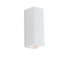 Applique Gesso Bianco Verniciabile GU10 Biemissione Squadrata