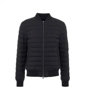 Bomber in Eco Daune Schwarz Schwarz