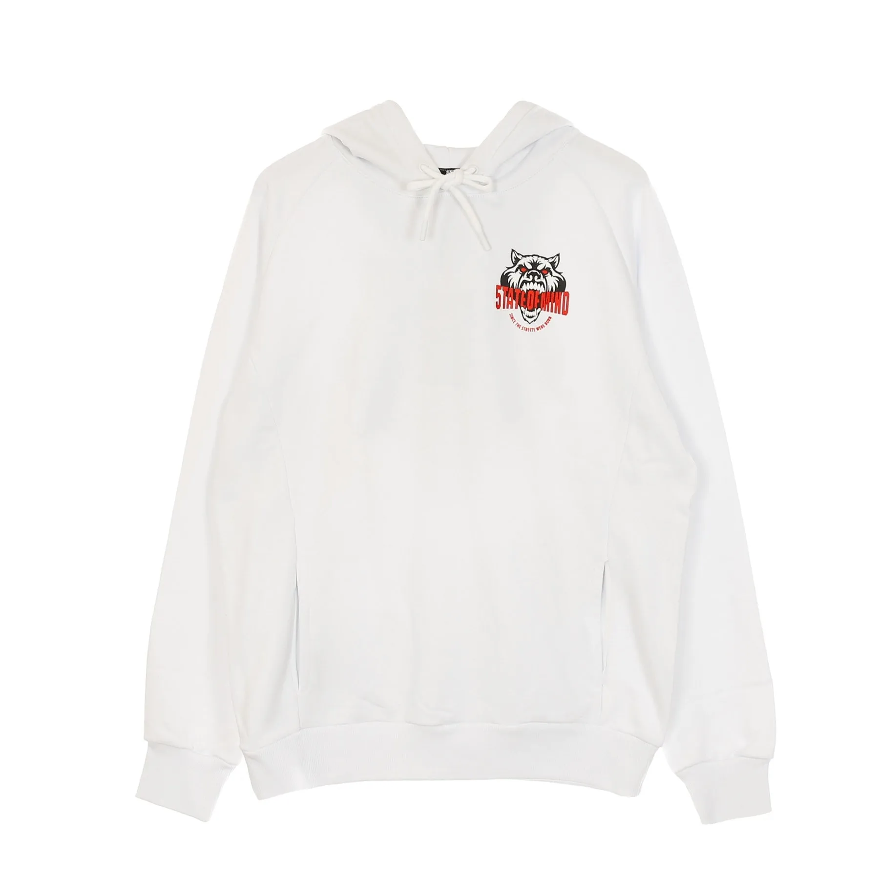 Felpa Leggera Cappuccio Uomo Wolf White